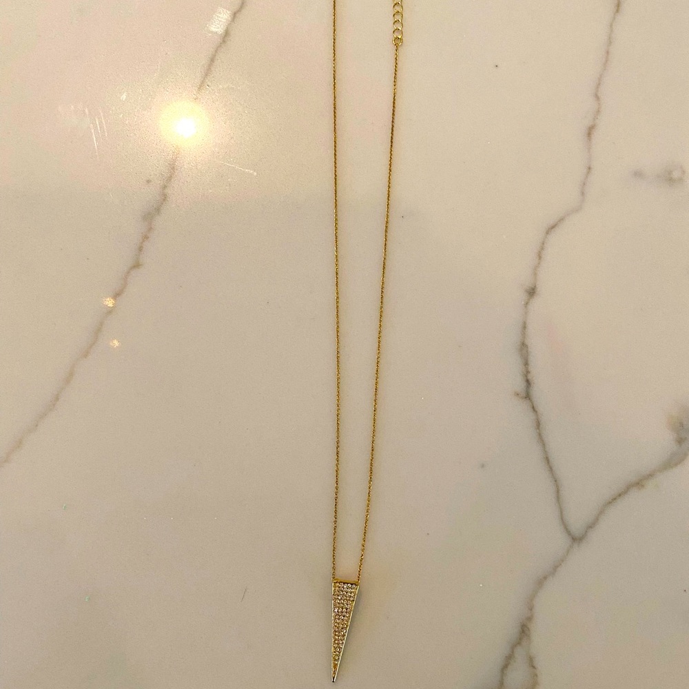 Uncommon James gold necklace with pave diamonds